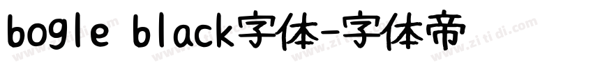 bogle black字体字体转换